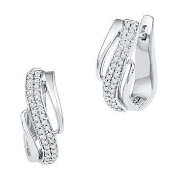 2 Ct Brilliant Cut Real Diamond Hoop Earrings