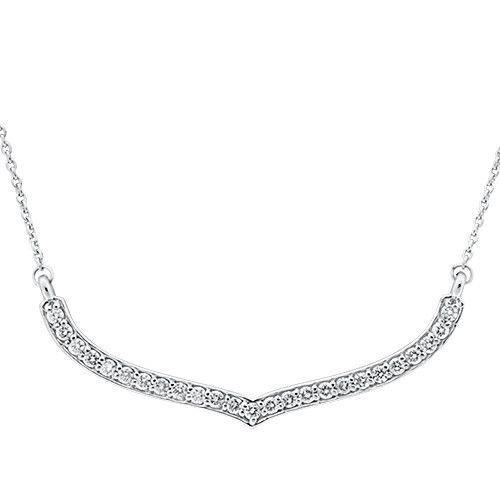 2 Ct Genuine Diamond Women Necklace 14K White Gold