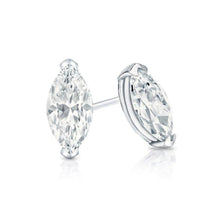 2 Ct Gorgeous Marquise Cut Solitaire Genuine Diamond Stud Earring White Gold