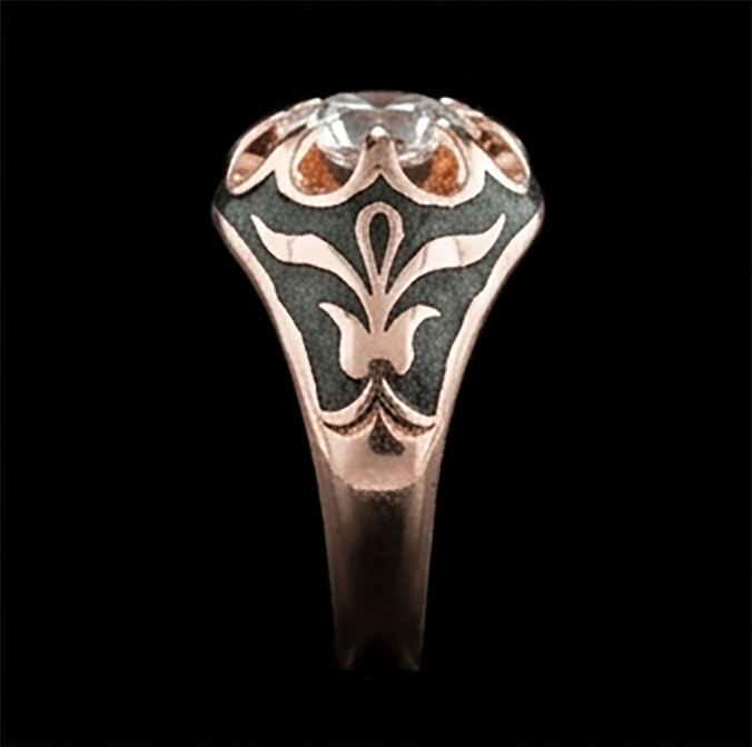 2 Ct Gypsy Solitaire Men’s Ring Round Old Miner Real Natural Earth Mined Diamond Flower Style