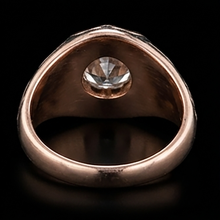2 Ct Gypsy Solitaire Men’s Ring Round Old Miner Real Natural Earth Mined Diamond Flower Style