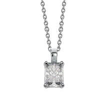 2 Ct Radiant Natural Diamond Necklace Pendant Prong Set White Solid Gold 14K