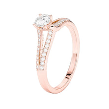 2 Ct Round Brilliant Cut Natural Diamond Anniversary Ring Rose Gold 14K