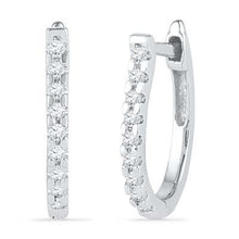 2 Ct Round Cut Diamonds Hoop Genuine Women Earring 14K White Gold