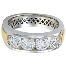 2 Ct Round Cut Real Natural Earth Mined DIAMOND ( NOT LAB GROWN ) Men's Band Jewellery New