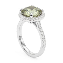2 Ct Round Green Sapphire Natural Earth Mined Diamond Wedding Ring