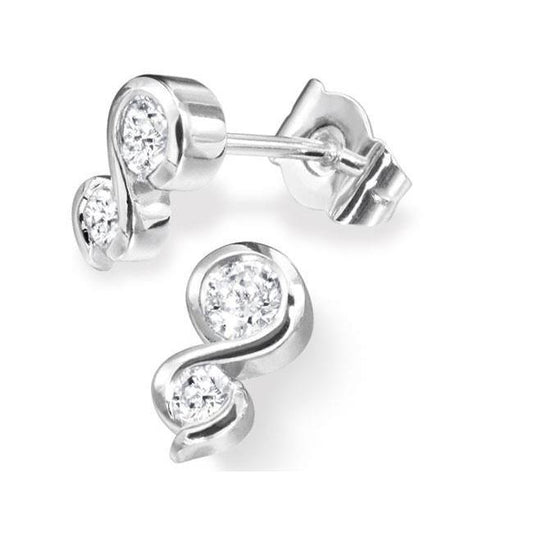 2 Ct Round Two Stone Real Diamond Stud Earring