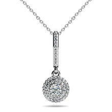 2 Ct Sparkling Real Diamonds Enduring Sparkle Drop Pendant Necklace