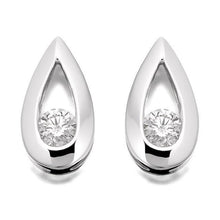 2 Ct Sparkling Round Natural Diamonds Teardrop Style Stud Earrings White Gold