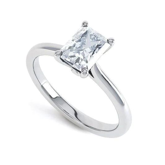 2 Ct Sparkling Solitaire Genuine Radiant Cut Diamond Anniversary Ring 4 Prongs