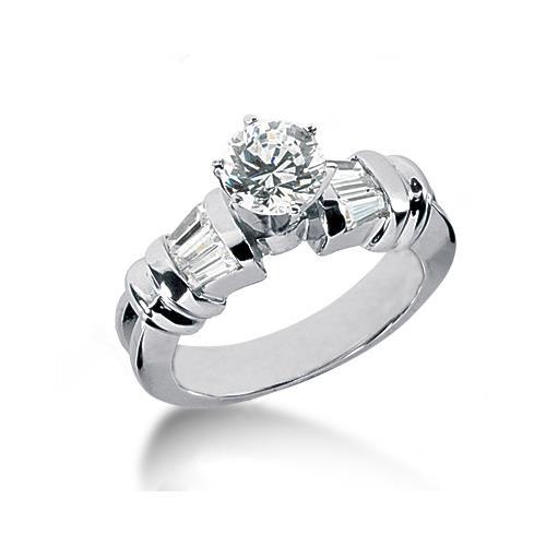 2 Ct. Genuine Diamond Engagement Anniversary Ring White Gold 14K