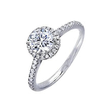 2 Ct. Real Diamond Engagement Ring White Gold Halo With Accents On Shank
