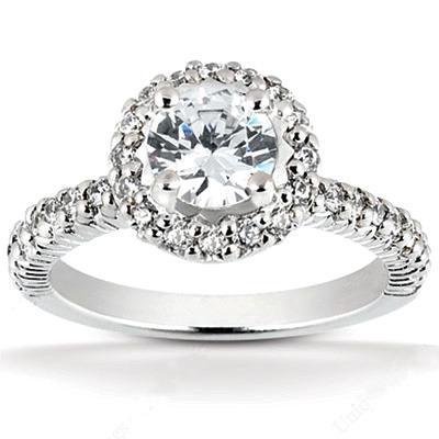 2 Ct. Real Diamond Halo Wedding Ring Jewelry