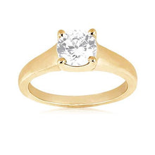 2 Ct. Round Natural Diamond Solitaire Ring Yellow Gold New