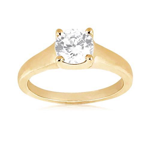 2 Ct. Round Natural Diamond Solitaire Ring Yellow Gold New