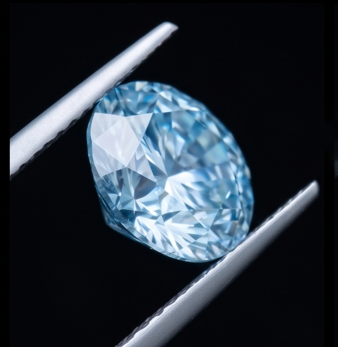 2 Carat Round Cut Blue Enhanced Loose Natural Earth Mined Diamond - view 3