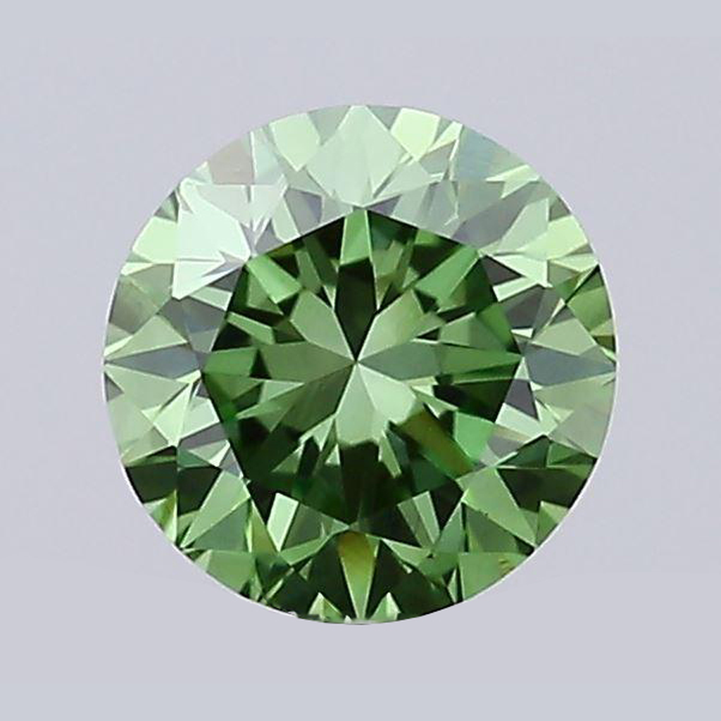 2 Carat Round Cut Green Enhanced Loose Natural Earth Mined Diamond