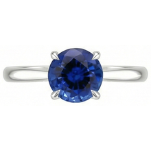 2 ct Genuine Solitaire Sapphire Ring For Sale