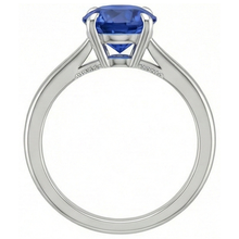 2 ct Genuine Solitaire Sapphire Ring For Sale