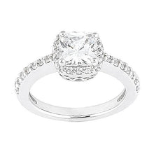 natural round diamond 2.01ct ring front view