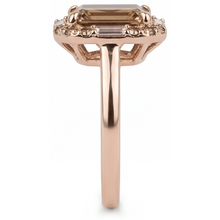 Real Fine Diamond Halo Setting Ring 2.25 ct 14 Karat Rose Gold – angle view