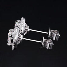2.28 Ct Brilliant Cut Real Diamonds Women Studs Halo Earrings With Jackets