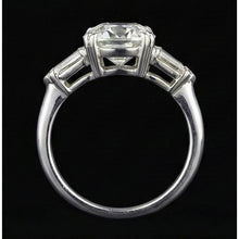 2.41 Carat Real Natural Earth Mined Diamond 3-Stone Ring White Gold Jewellery