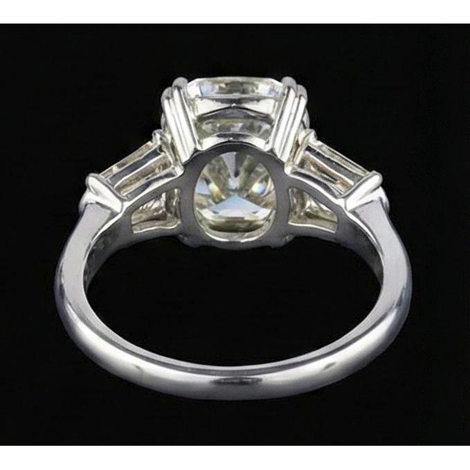 2.41 Carat Real Natural Earth Mined Diamond 3-Stone Ring White Gold Jewellery