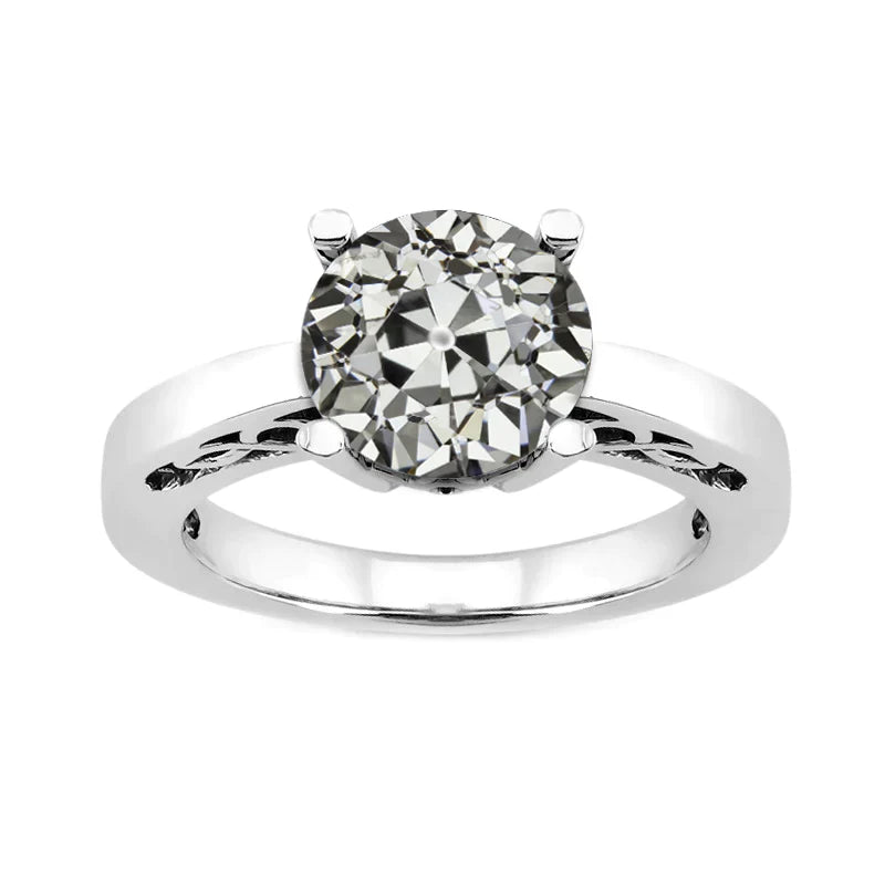 Authentic Brilliant Diamond Solitaire Engagement Ring – main view