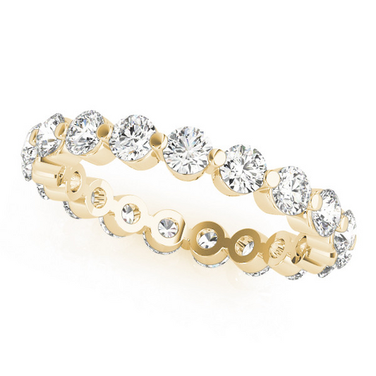 Brilliant Diamond Round Brilliant Eternity Band in 14 Karat Yellow Gold – main view