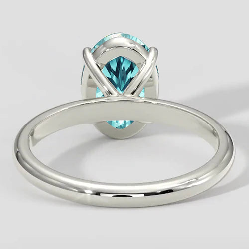 2.75ct Oval Cut Neon Paraiba Ring
