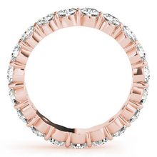 Diamond Round Brilliant Eternity Band in 14K Rose Gold – front view