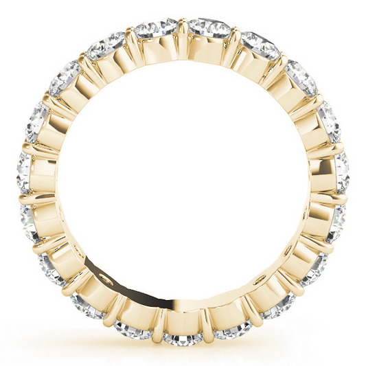 Eternity Band 14 Karat Yellow Gold with Diamond – front view