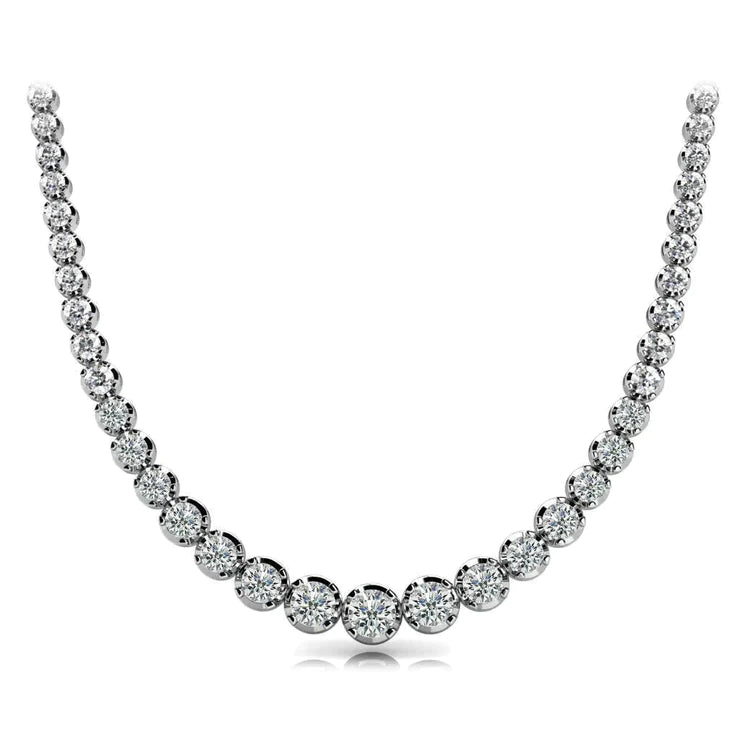 20 Carat Sparkling Real Diamond Necklace