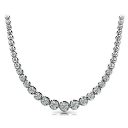 20 Carat Sparkling Real Natural Earth Mined Diamond Necklace