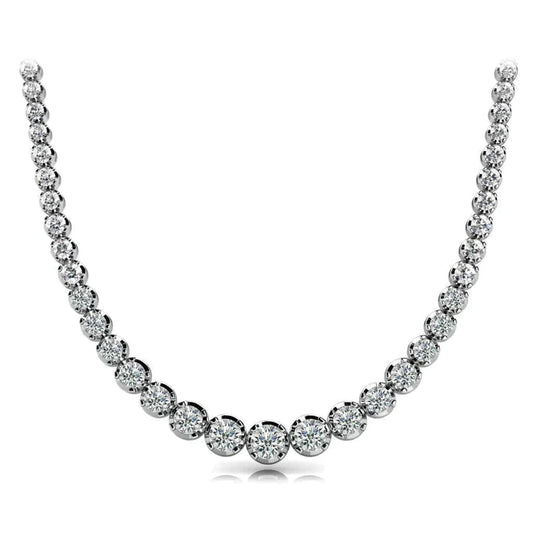 20 Carat Sparkling Real Diamond Necklace