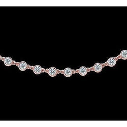 20 Carat Yards Real Diamond Necklace Pendant Rose Gold Diamond Yard