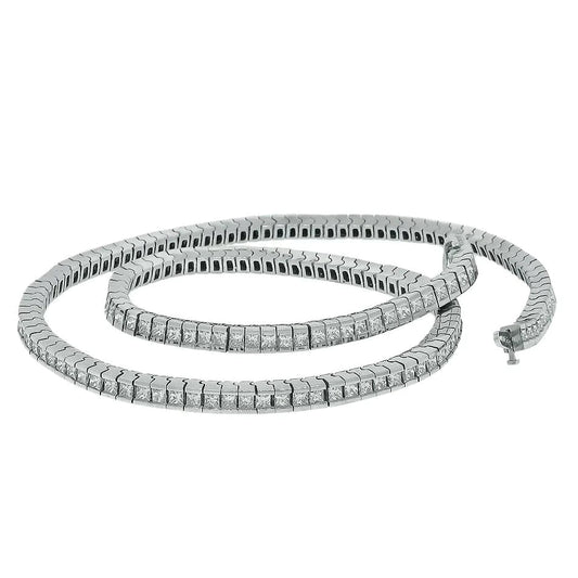 20 Pointer Genuine Princess Diamond Tennis Chain