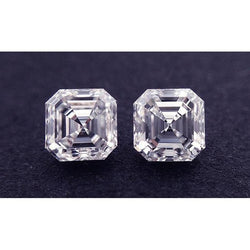 2 Carats Sparkling G Vs1 Asscher Cut Pair Loose Natural Earth Mined Diamond