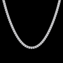 20 Carat Lab Grown Diamonds Tennis Necklace White Gold 14K 20 Inch Chain