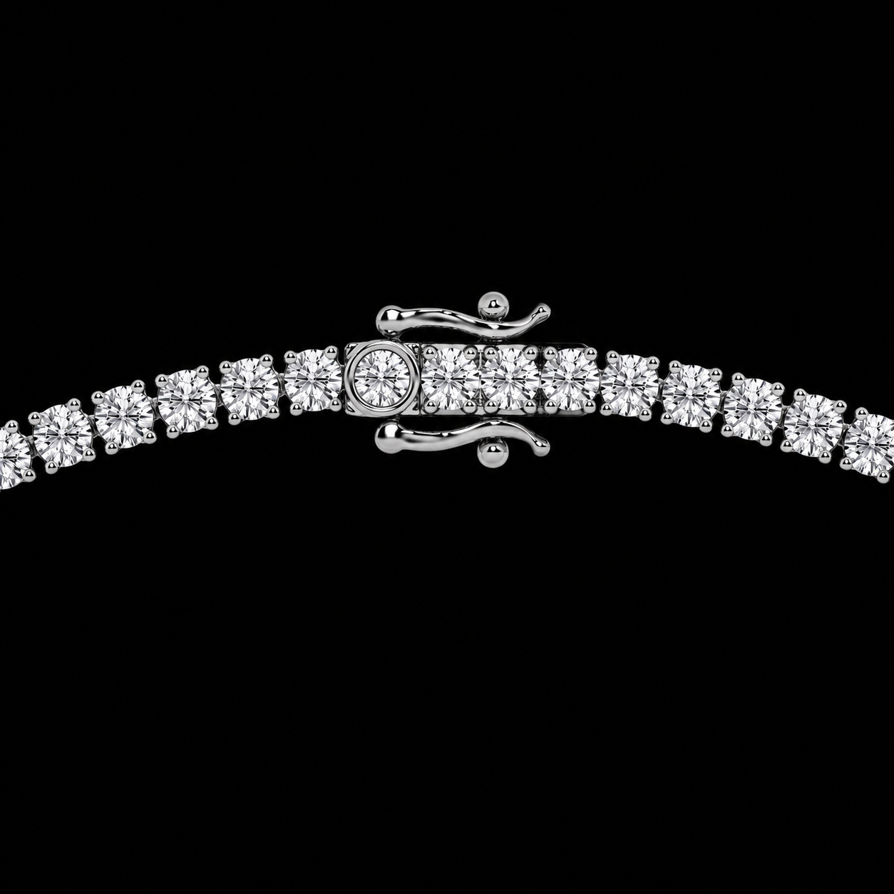 20 Carat Lab Grown Diamonds Tennis Necklace White Gold 14K 20 Inch Chain