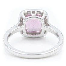 24.90 Ct Pink Kunzite And Natural Earth Mined Diamond Anniversary Ring