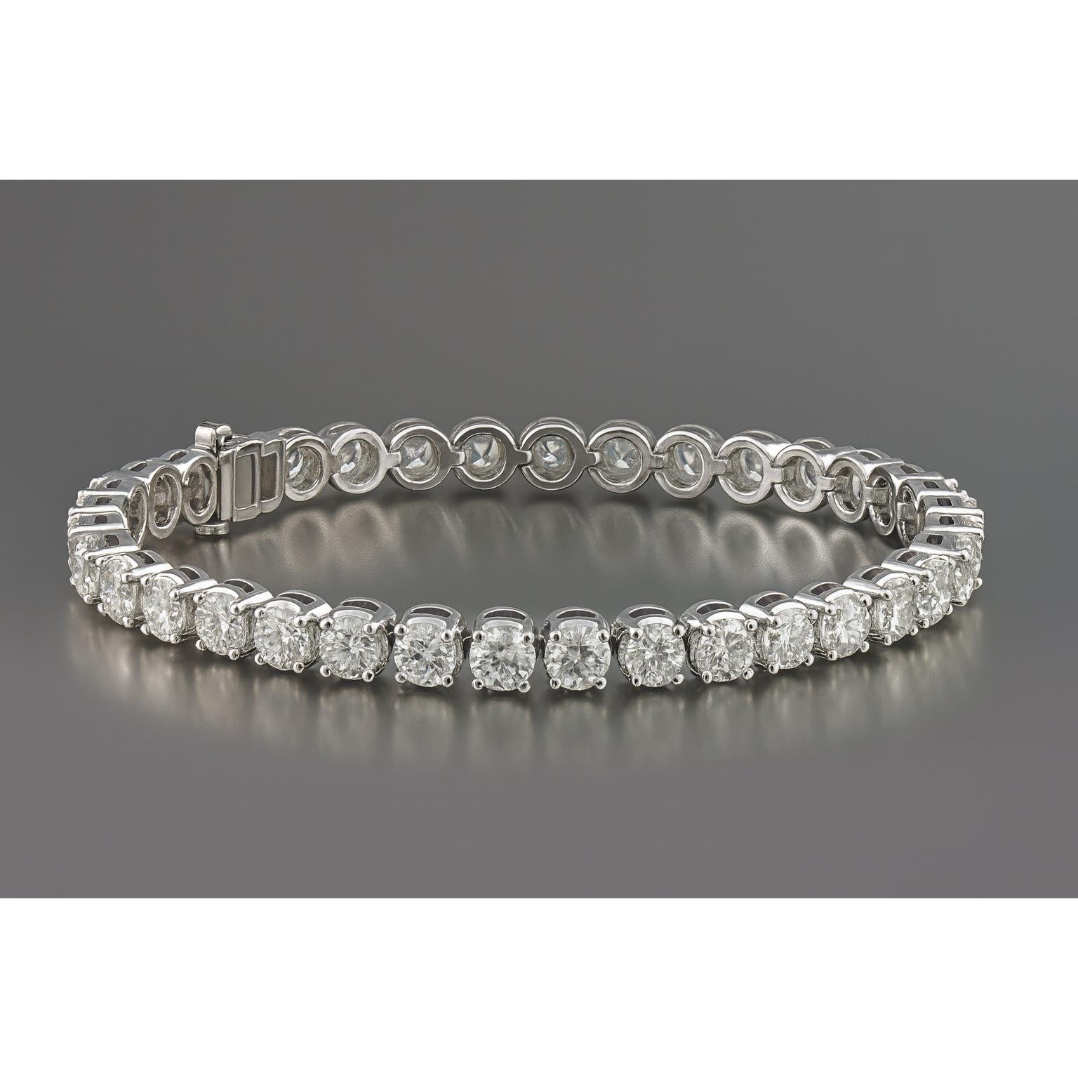 24 Carat Natural Earth Mined Diamond Tennis Bracelet