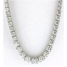 25.00 Carats Real Diamonds Necklace Graduated Riviera 16