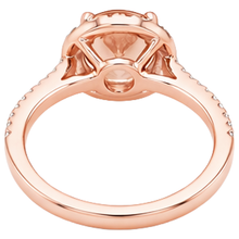 26.50 Ct Oval Morganite And Natural Earth Mined Diamonds Ring Rose Gold 14K