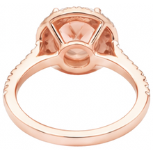 27.50 Ct Solitaire With Accent Morganite With Natural Earth Mined Diamonds Ring Gold 14K