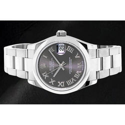 278240 Rolex Date-just 31mm Grey Roman Dial Stainless Steel Ladies Watch