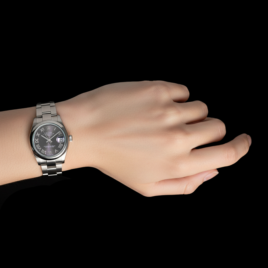 278240 Rolex Date-just 31mm Grey Roman Dial Stainless Steel Ladies Watch