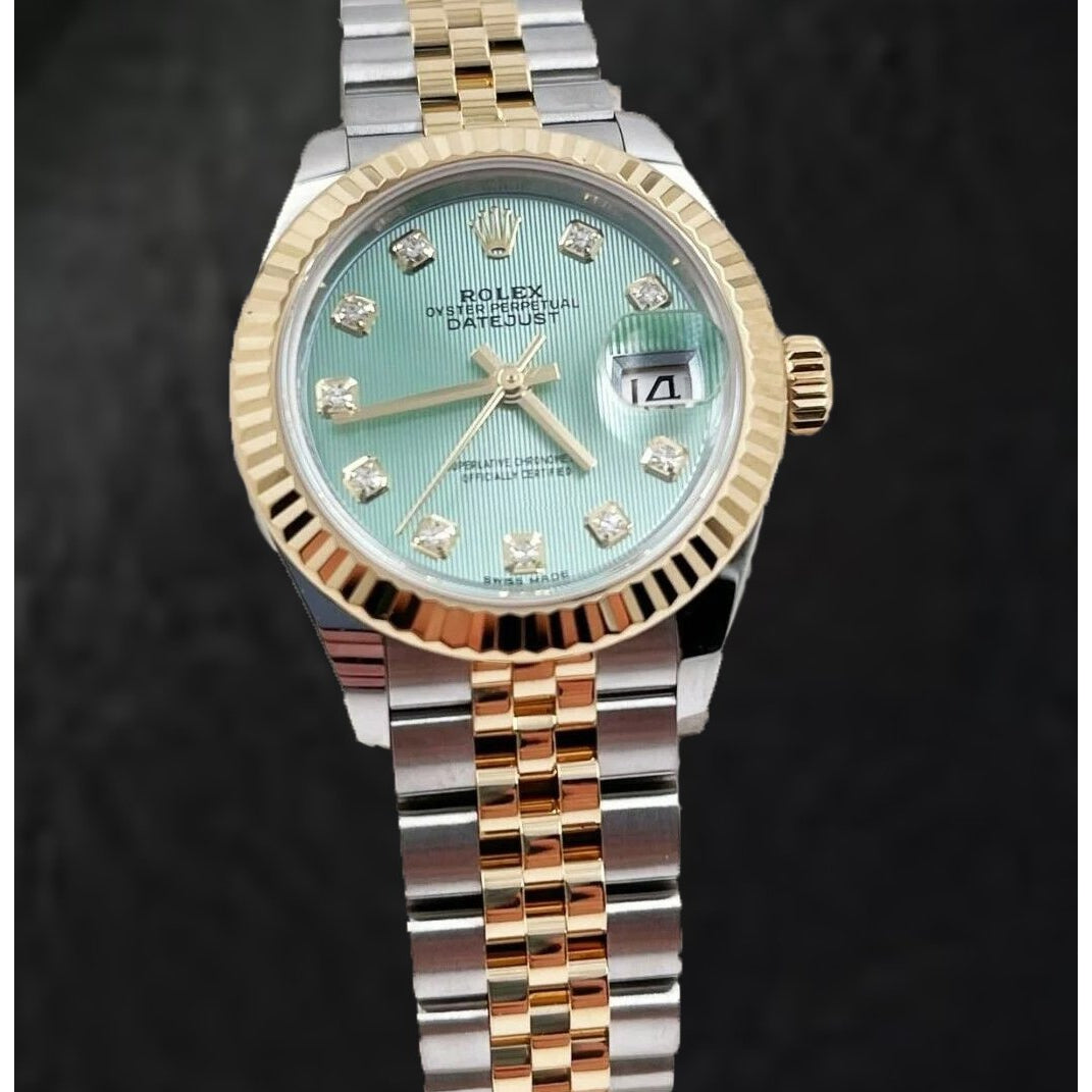 Fine Diamond Round Brilliant Rolex in Two-Tone 18K Gold – main view