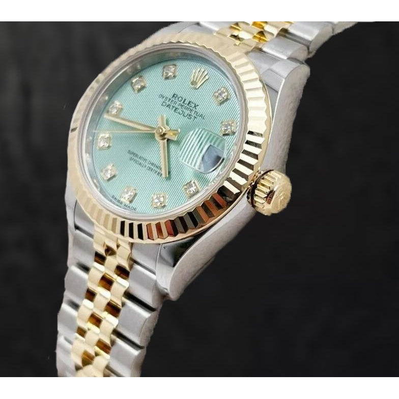 Fine Diamond Rolex -ct Two-Tone 18K Gold – front view